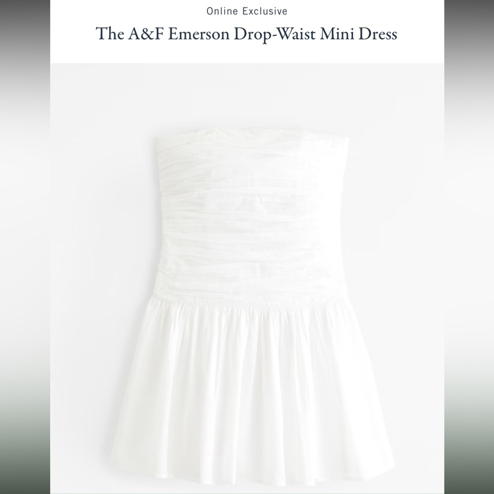 NWT Abercrombie & Fitch The A&F Emerson Drop-Waist Mini Dress Black XL - Picture 6 of 6